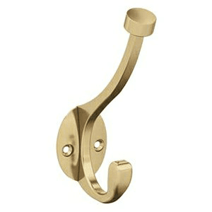 5&#45;1/2&quot; x 5&#45;1/2&quot; Adare Double Prong Decorative Wall Hook, Champagne Bronze Finish - Main Image