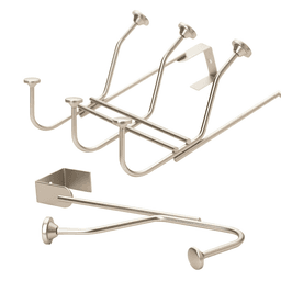 Silver Finish Triple Over the Door Hook by Amerock - Ideal for Hanging Clothes and Accessories