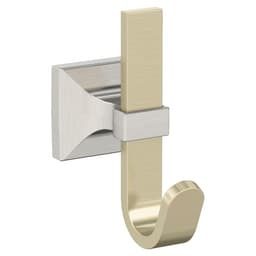 3-15/16&quot; x 3-15/16&quot; Burbank Single Prong Decorative Wall Hook, Matte Black/Satin Nickel Alt 1 - Image