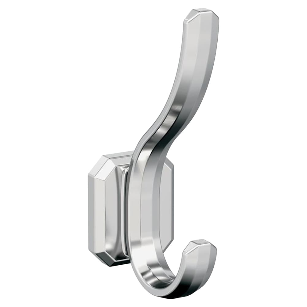 5-5/16&quot; x 5-5/16&quot; Granlyn Double Prong Decorative Wall Hook, Polished Nickel Alt 1 - Image