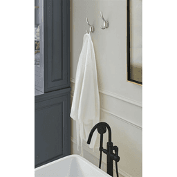 5-5/16&quot; x 5-5/16&quot; Granlyn Double Prong Decorative Wall Hook, Polished Nickel Alt 2 - Image