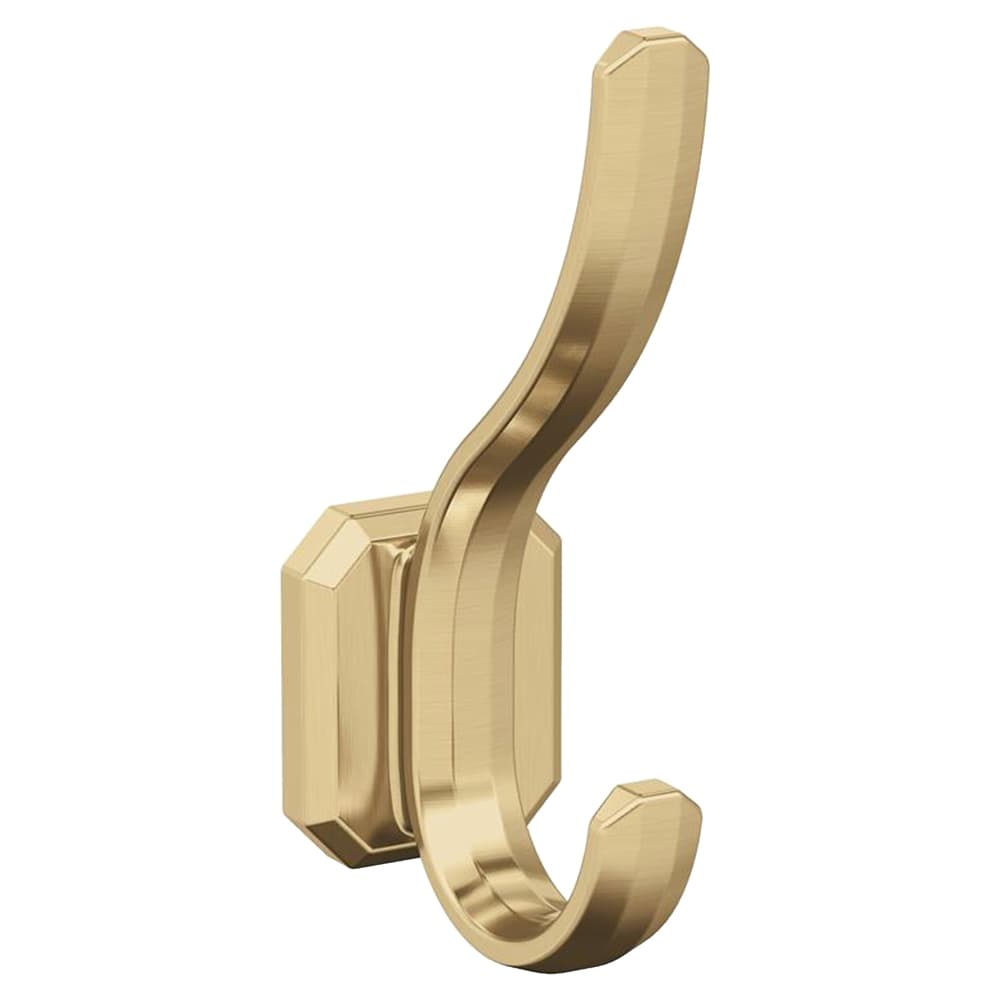 5-5/16&quot; x 5-5/16&quot; Granlyn Double Prong Decorative Wall Hook, Champagne Bronze Main - Image