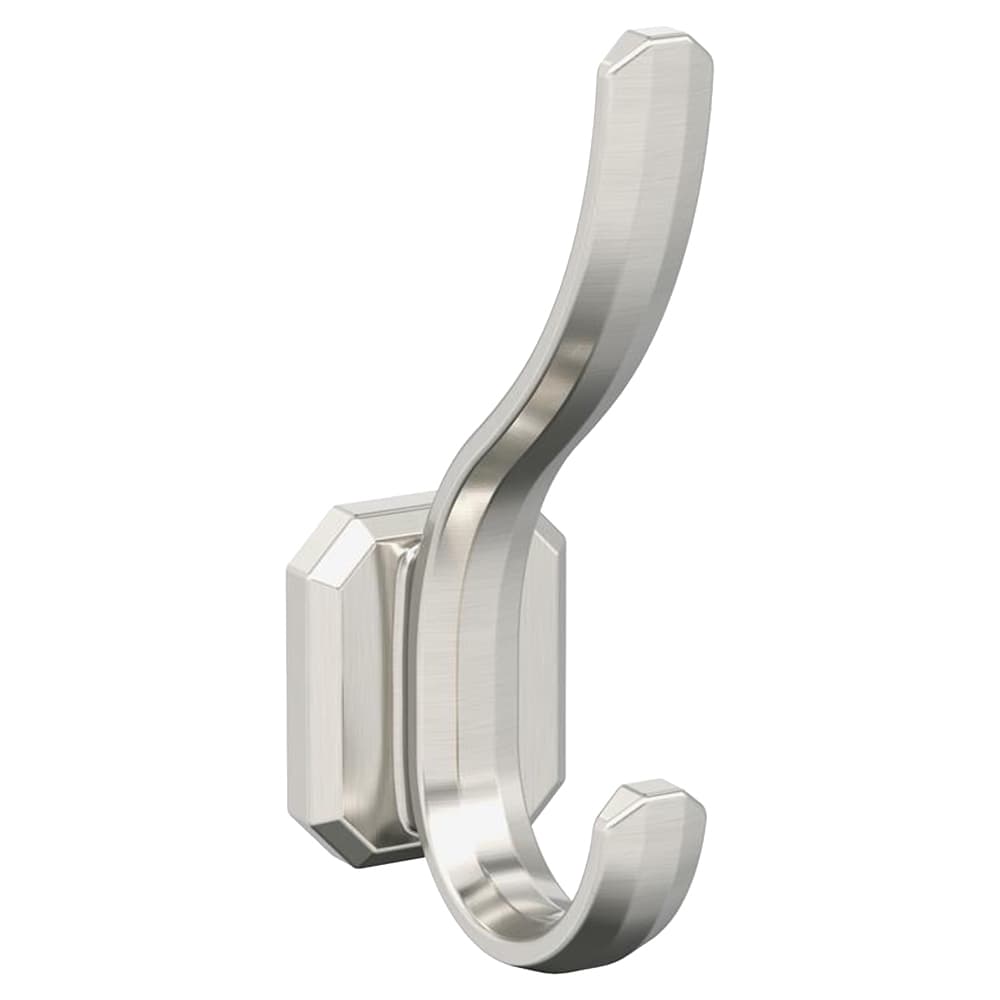 5-5/16&quot; x 5-5/16&quot; Granlyn Double Prong Decorative Wall Hook, Satin Nickel Main - Image