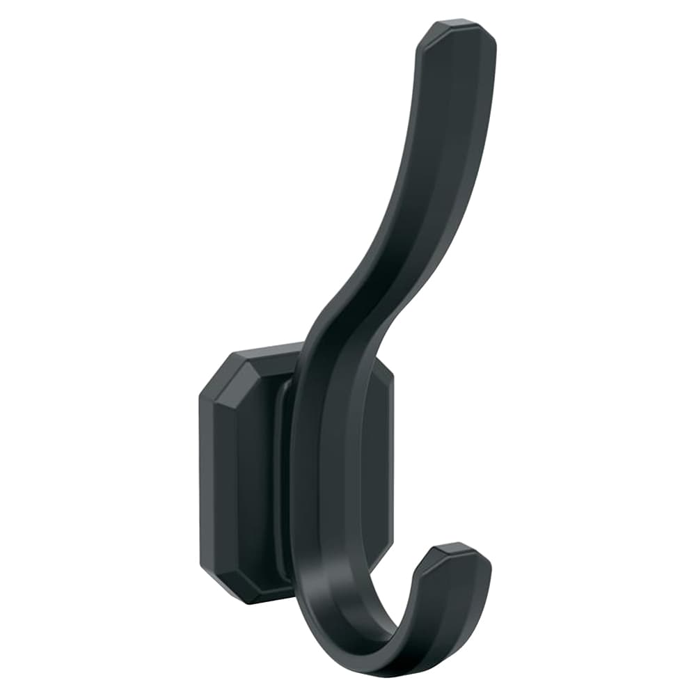 5-5/16&quot; x 5-5/16&quot; Granlyn Double Prong Decorative Wall Hook, Matte Black Main - Image