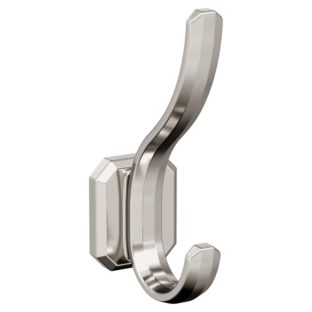 5-5/16&quot; x 5-5/16&quot; Granlyn Double Prong Decorative Wall Hook, Polished Nickel Main - Image