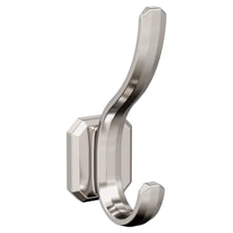 5-5/16&quot; x 5-5/16&quot; Granlyn Double Prong Decorative Wall Hook, Polished Nickel Main - Image