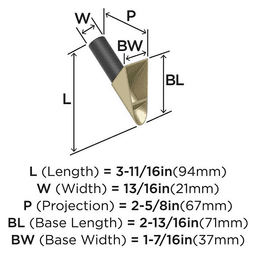 3-11/16&quot; x 3-11/16&quot; Acclivity Single Prong Decorative Wall Hook, Satin Nickel/Polished Chrome Alt 3 - Image