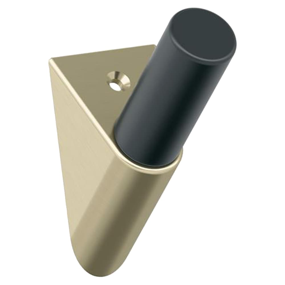 3-11/16&quot; x 3-11/16&quot; Acclivity Single Prong Decorative Wall Hook, Champagne/Matte Black Main - Image