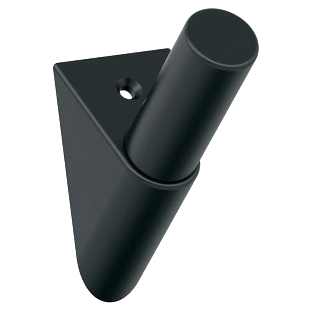 3-11/16&quot; x 3-11/16&quot; Acclivity Single Prong Decorative Wall Hook, Matte Black Main - Image