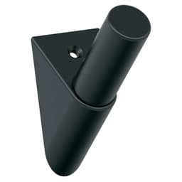 3-11/16&quot; x 3-11/16&quot; Acclivity Single Prong Decorative Wall Hook, Matte Black Main - Image