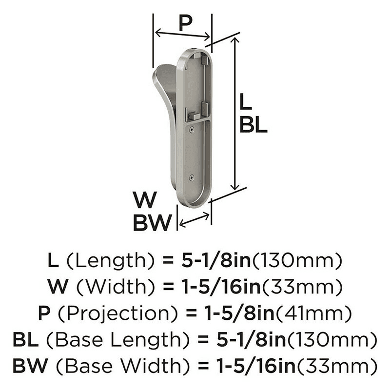 5-1/8 in. (130 mm) Brushed Nickel Decorative Hook
