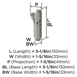 5-1/8&quot; x 5-1/8&quot; Unison Single Prong Decorative Wall Hook, Matte Black/Satin Nickel Alt 3 - Image