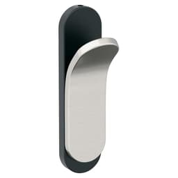 5-1/8&quot; x 5-1/8&quot; Unison Single Prong Decorative Wall Hook, Matte Black/Satin Nickel Main - Image