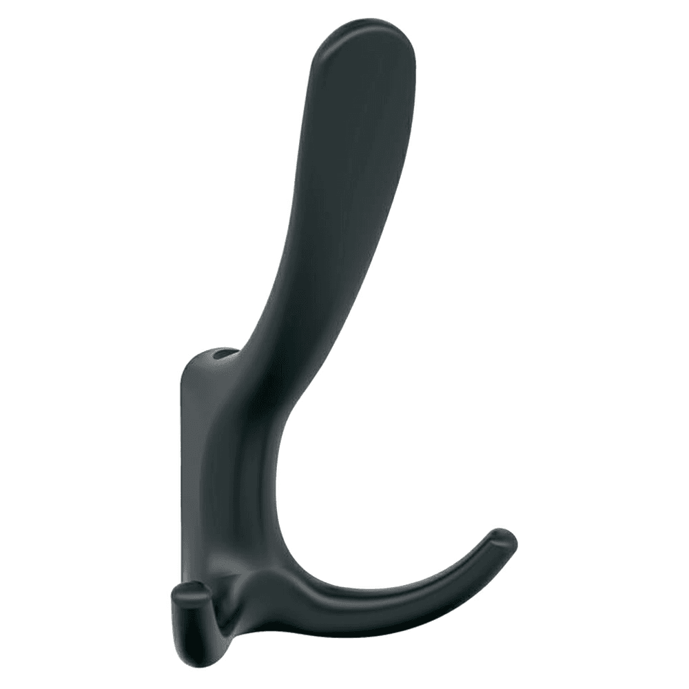4-15/16&quot; x 4-15/16&quot; Finesse Triple Prong Decorative Wall Hook, Matte Black Main - Image