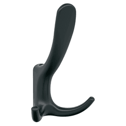 4-15/16&quot; x 4-15/16&quot; Finesse Triple Prong Decorative Wall Hook, Matte Black Main - Image