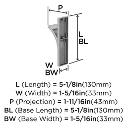 5-1/8&quot; x 5-1/8&quot; Apex Single Prong Decorative Wall Hook, Champagne Bronze Alt 3 - Image