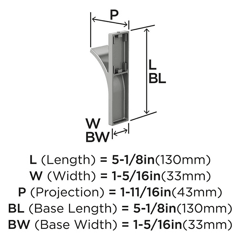 5-1/8&quot; x 5-1/8&quot; Apex Single Prong Decorative Wall Hook, Satin Nickel Alt 3 - Image