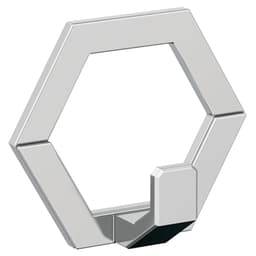 3&quot; x 3&quot; Prismo Single Prong Decorative Wall Hook, Matte Black Alt 1 - Image