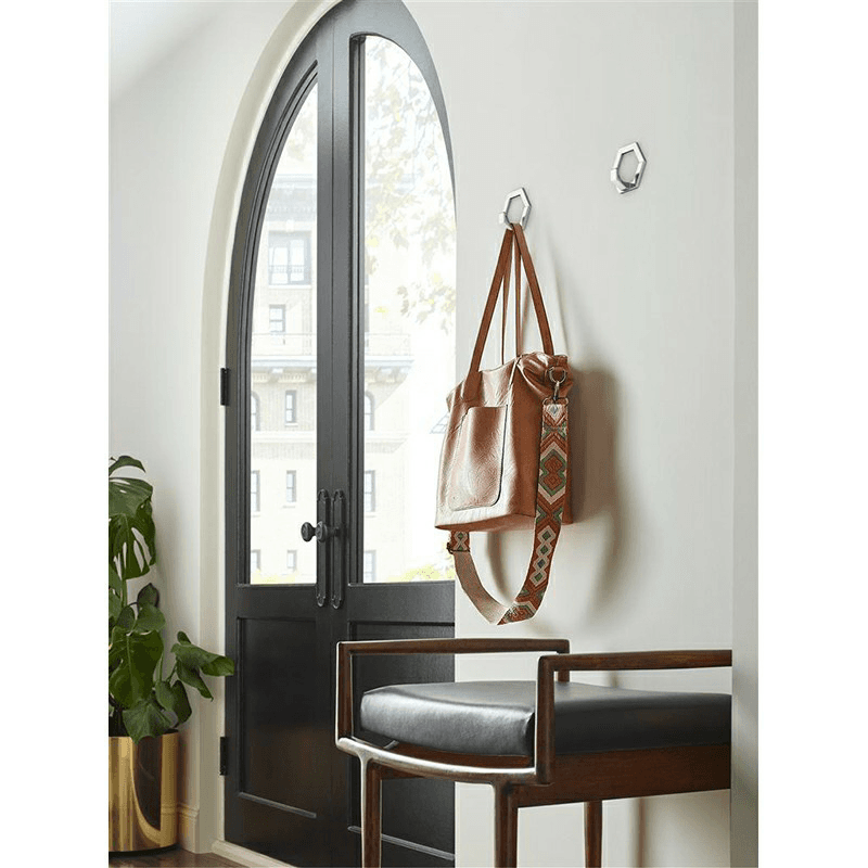3&quot; x 3&quot; Prismo Single Prong Decorative Wall Hook, Matte Black Alt 2 - Image