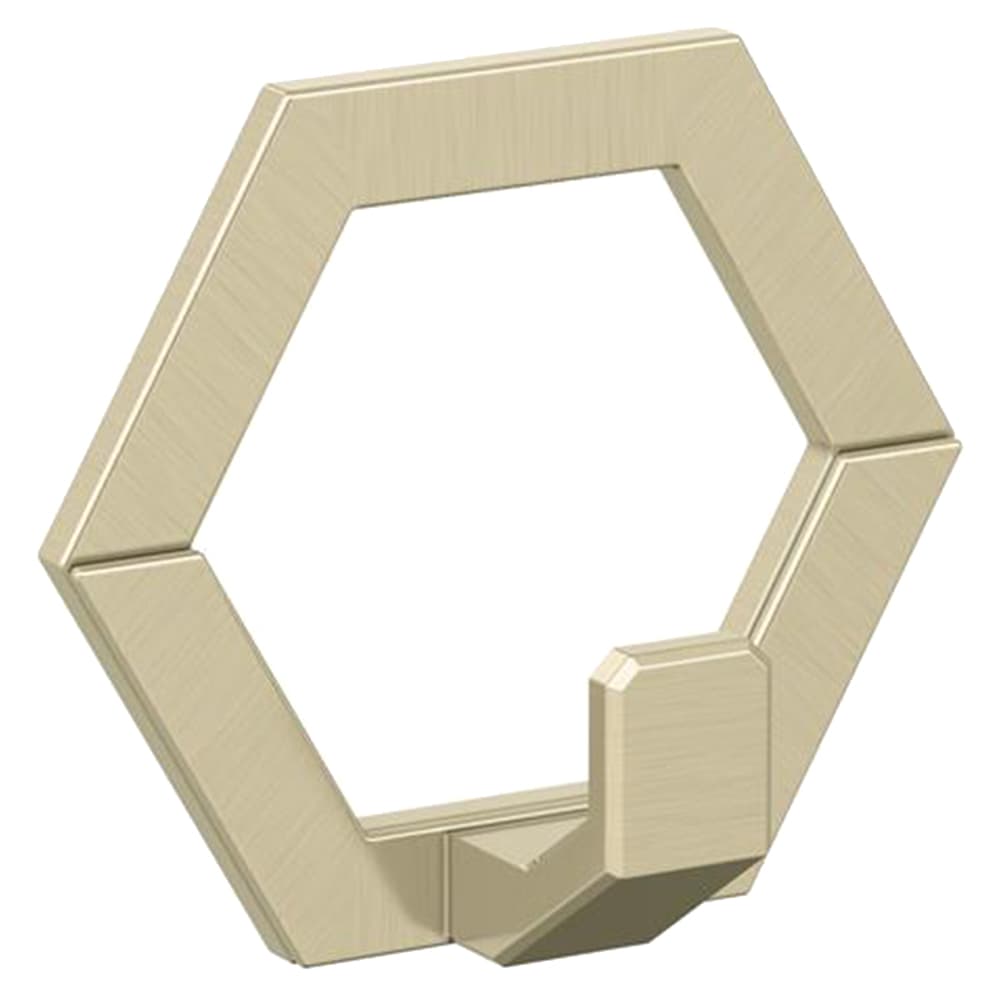 3&quot; x 3&quot; Prismo Single Prong Decorative Wall Hook, Golden Champagne Main - Image