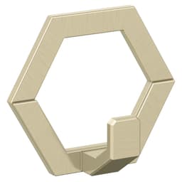 3&quot; x 3&quot; Prismo Single Prong Decorative Wall Hook, Golden Champagne Main - Image