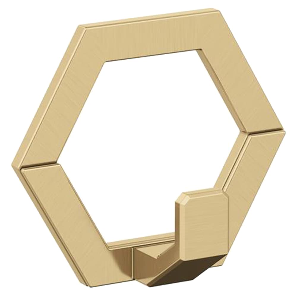 3&quot; x 3&quot; Prismo Single Prong Decorative Wall Hook, Champagne Bronze Main - Image