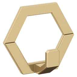 3&quot; x 3&quot; Prismo Single Prong Decorative Wall Hook, Champagne Bronze Main - Image