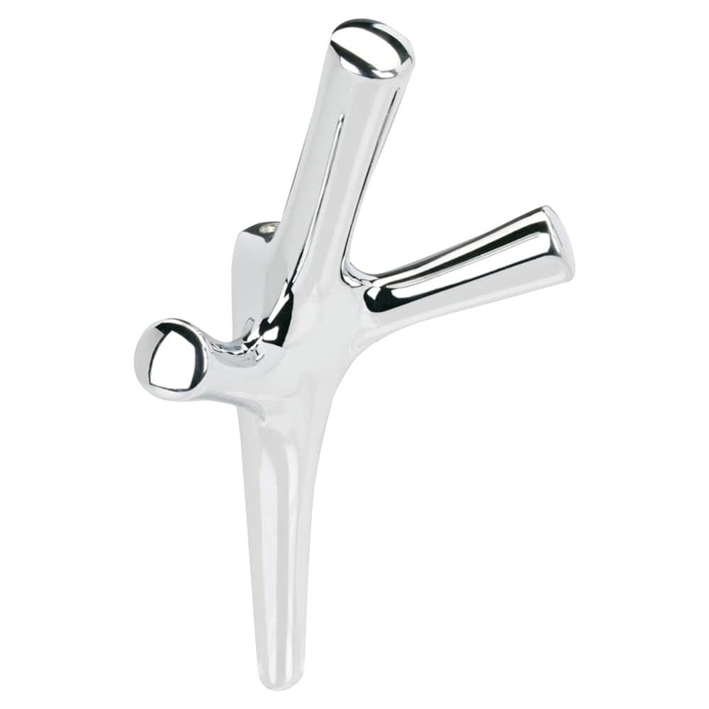 6-5/16&quot; x 6-5/16&quot; Kodiak Triple Prong Decorative Wall Hook, Polished Chrome Main - Image