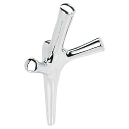 6-5/16&quot; x 6-5/16&quot; Kodiak Triple Prong Decorative Wall Hook, Polished Chrome Main - Image