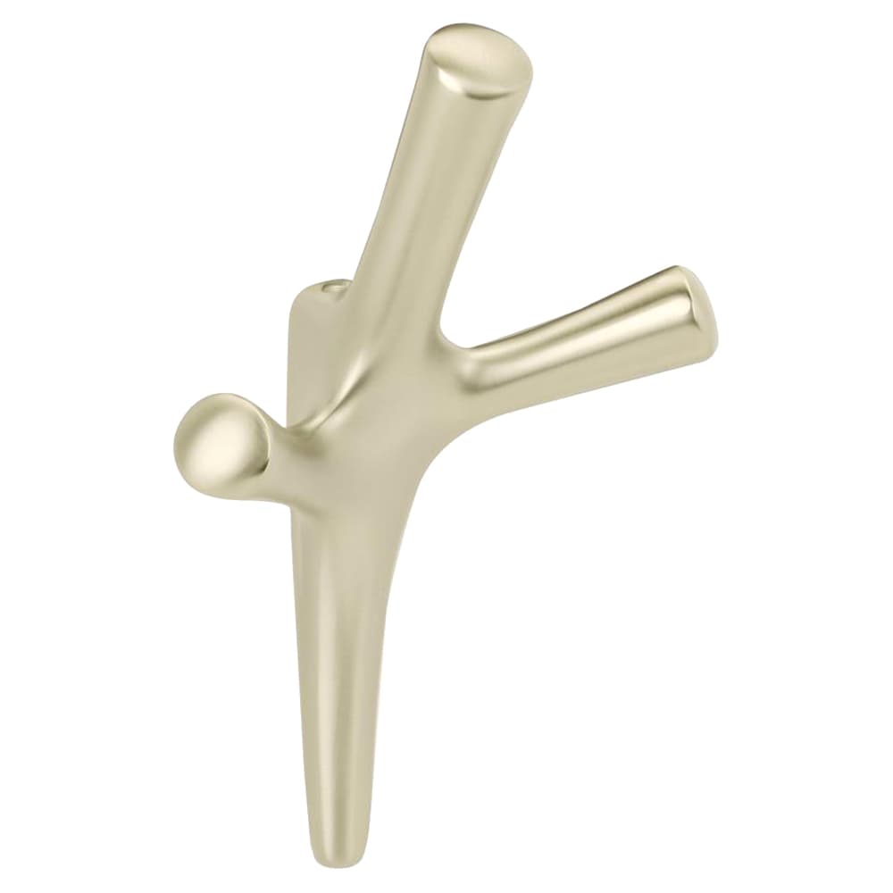 6-5/16&quot; x 6-5/16&quot; Kodiak Triple Prong Decorative Wall Hook, Golden Champagne Main - Image