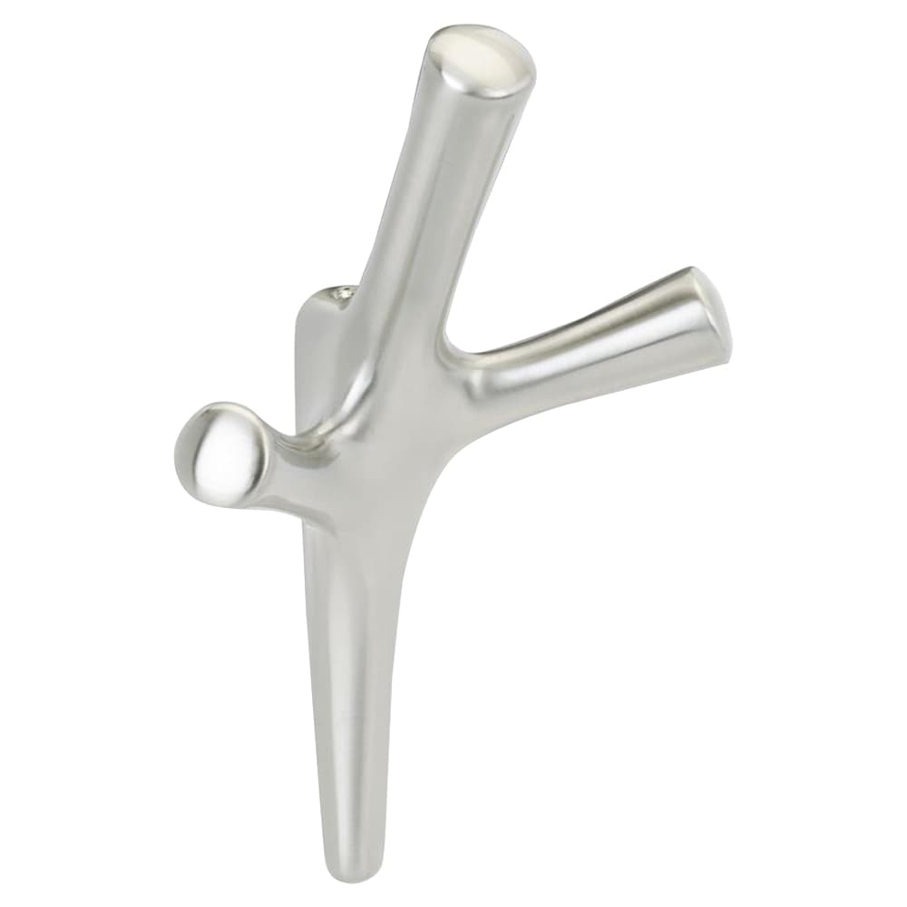 6-5/16&quot; x 6-5/16&quot; Kodiak Triple Prong Decorative Wall Hook, Satin Nickel Main - Image