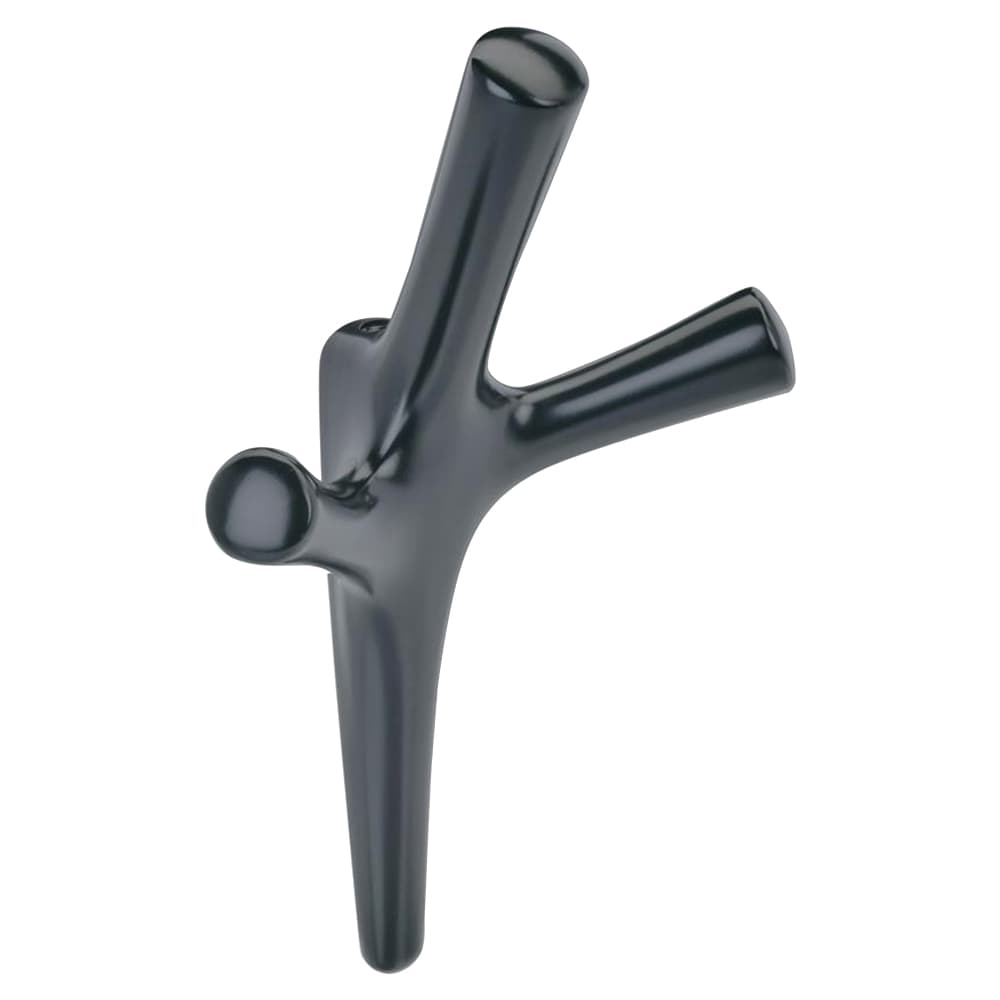 6-5/16&quot; x 6-5/16&quot; Kodiak Triple Prong Decorative Wall Hook, Matte Black Main - Image