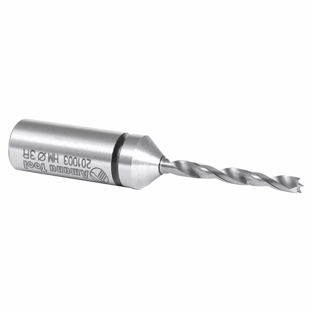 3mm x 57mm Cutting Edge Brad Point Boring Bit, Left Hand, 10mm Shank - Alt Image 2