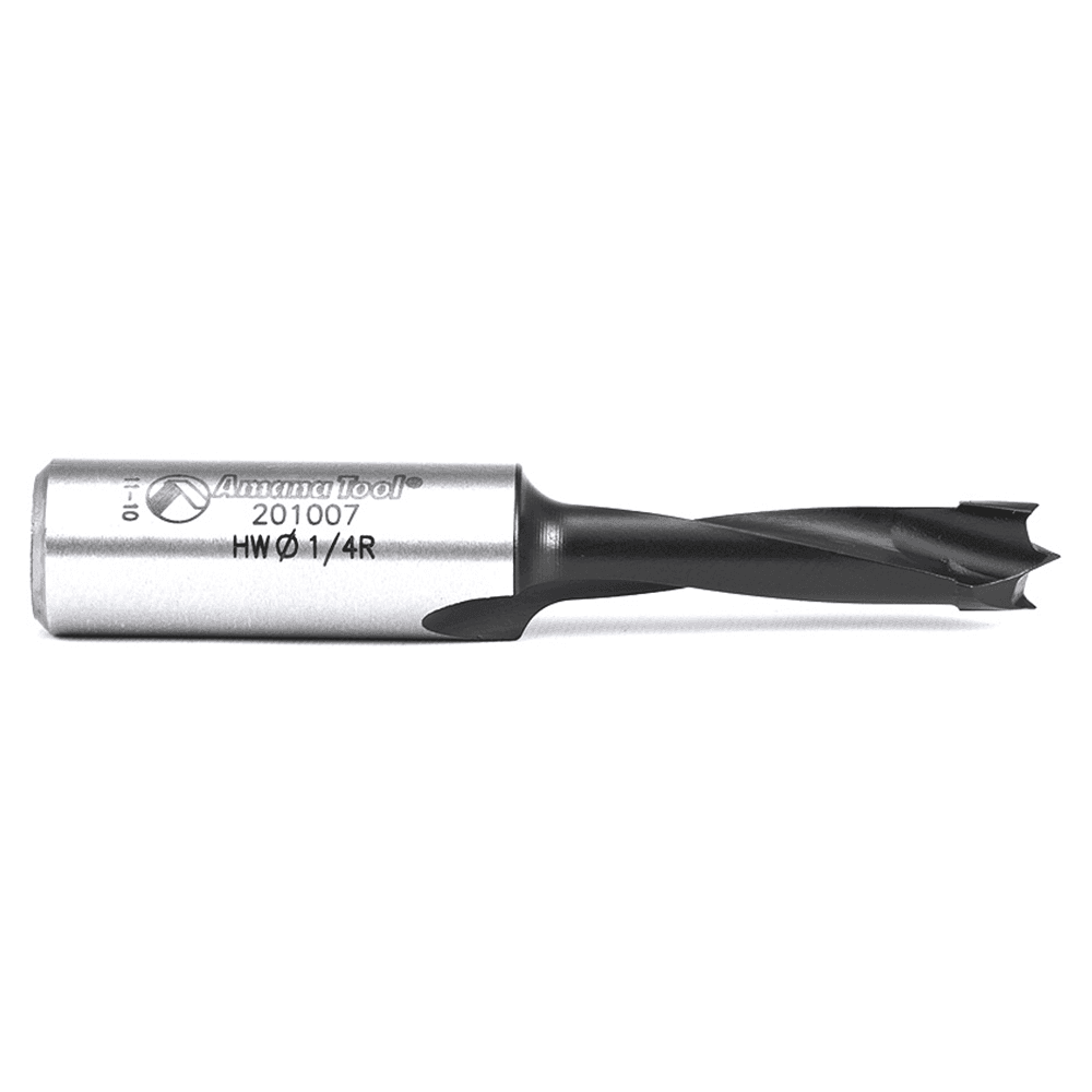 1/4" x 57mm Brad Point Boring Bit, Right Hand, 10mm Shank - Alt Image 2
