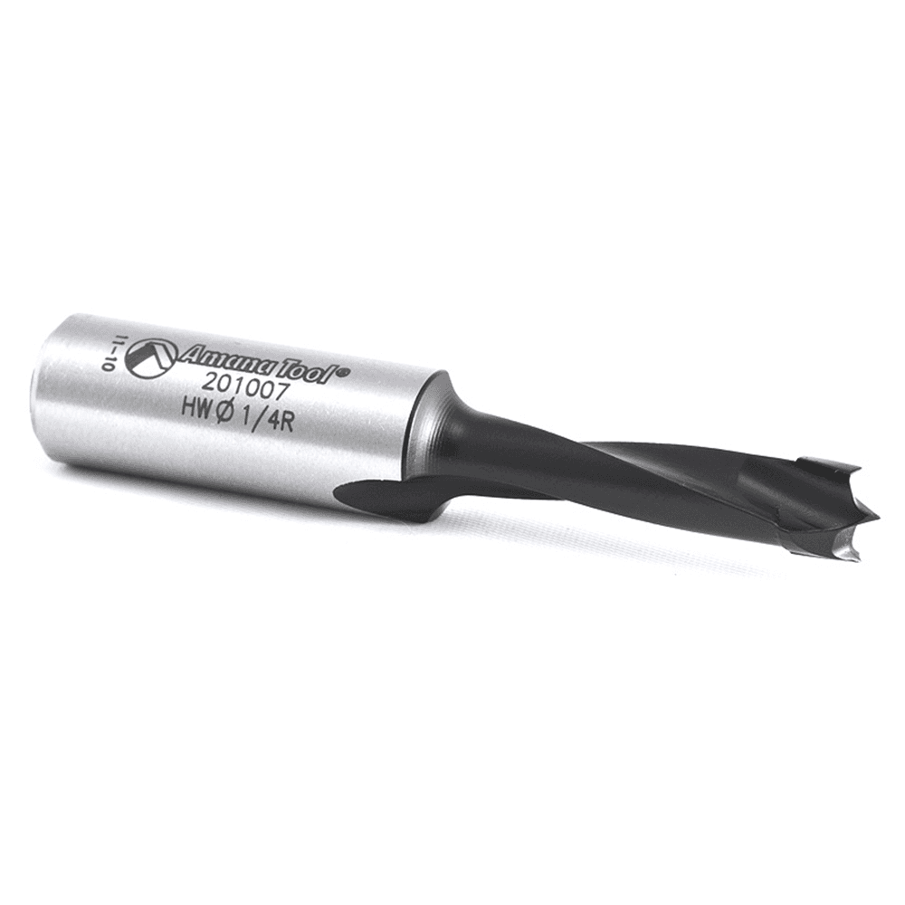 1/4" x 57mm Brad Point Boring Bit, Right Hand, 10mm Shank - Alt Image 4