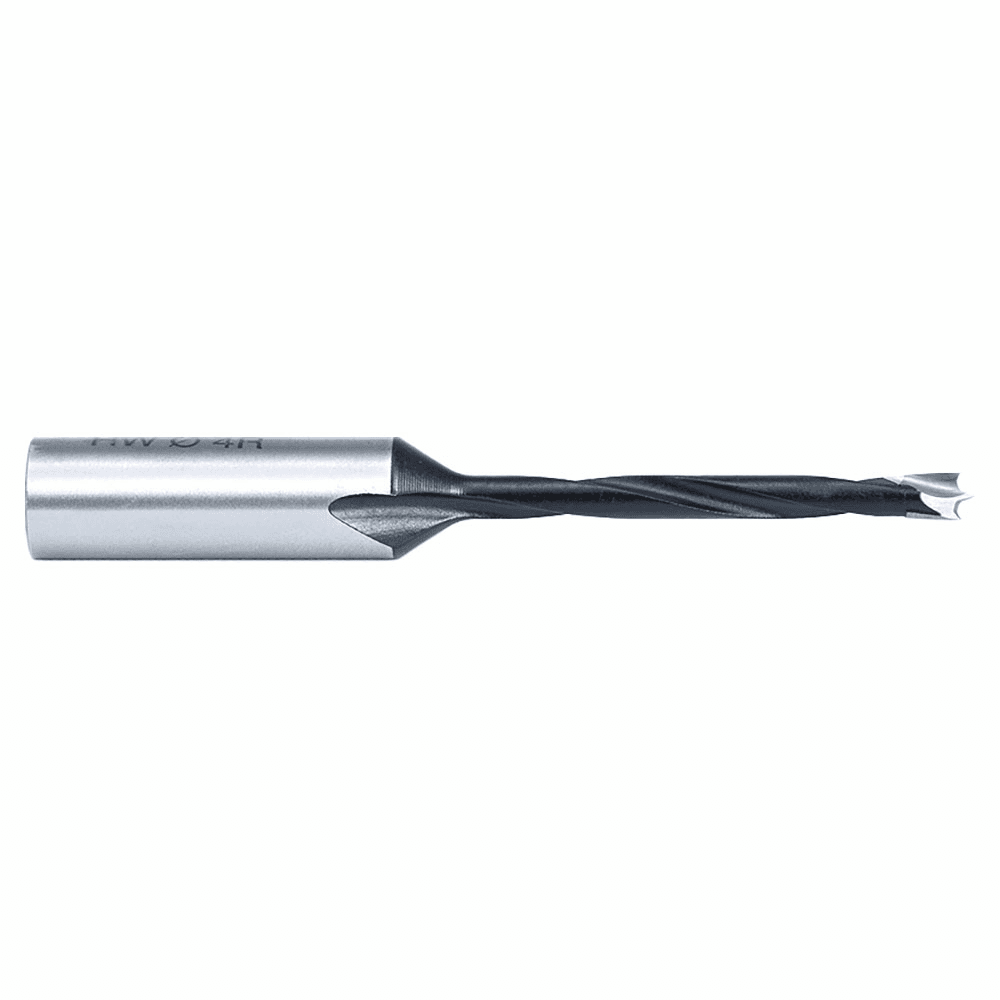4mm x 77mm Brad Point Boring Bit, Left Hand, 10mm Shank - Alt Image 1