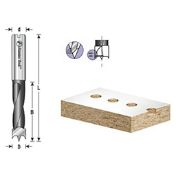 4mm x 77mm Brad Point Boring Bit, Left Hand, 10mm Shank - Alt Image 3