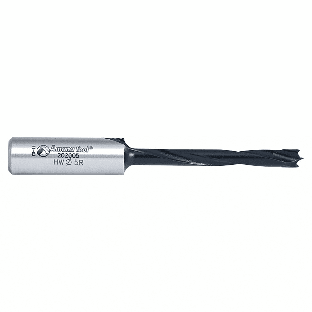 5mm x 77mm Brad Point Boring Bit, Left Hand, 10mm Shank - Alt Image 1
