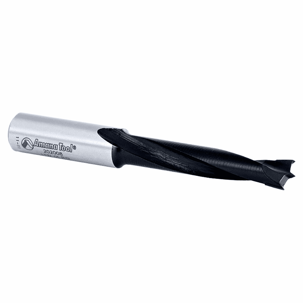 8mm x 77mm Brad Point Boring Bit, Left Hand, 10mm Shank - Alt Image 2