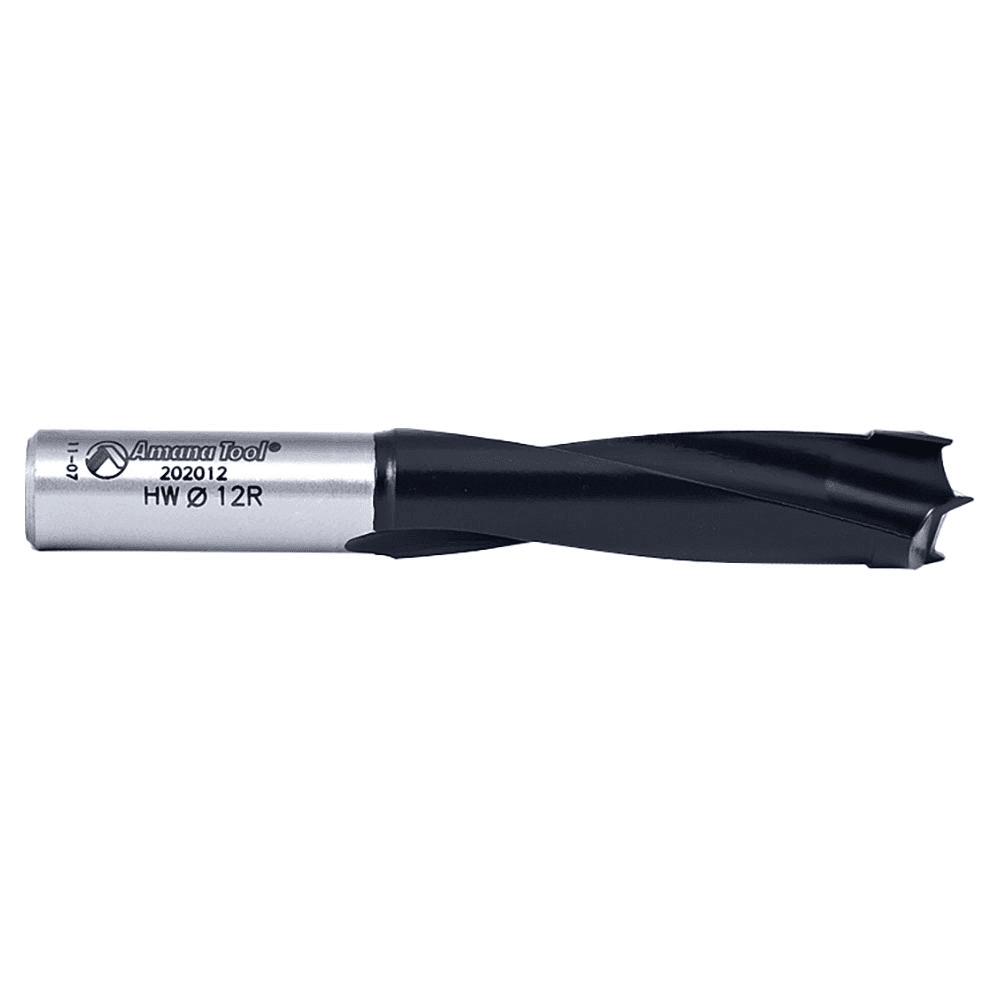 12mm x 77mm Brad Point Boring Bit, Left Hand, 10mm Shank - Alt Image 1