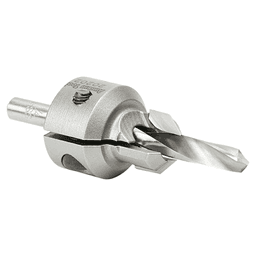 Amana Di-count Adjustable Countersink Bit for Drills with 5/8" - 25/32" cutting diameter and 1/4" - 13/32" shank.