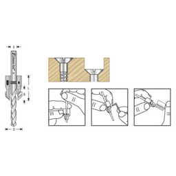 Amana's countersink bit with 5/8" cutting height is perfect for man-made boards and high density polyethylene.