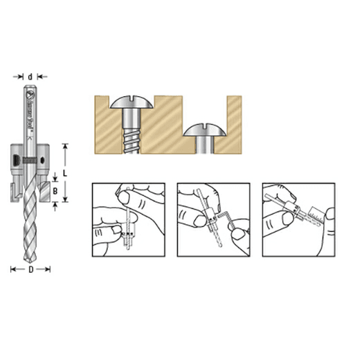 Carbide Tipped Countersink Bit for Plywood and Aluminum Composite Material
