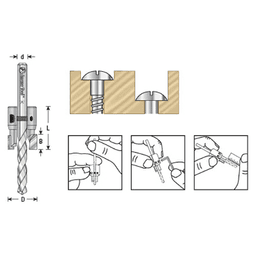 Carbide Tipped Countersink Bit for Plywood and Aluminum Composite Material