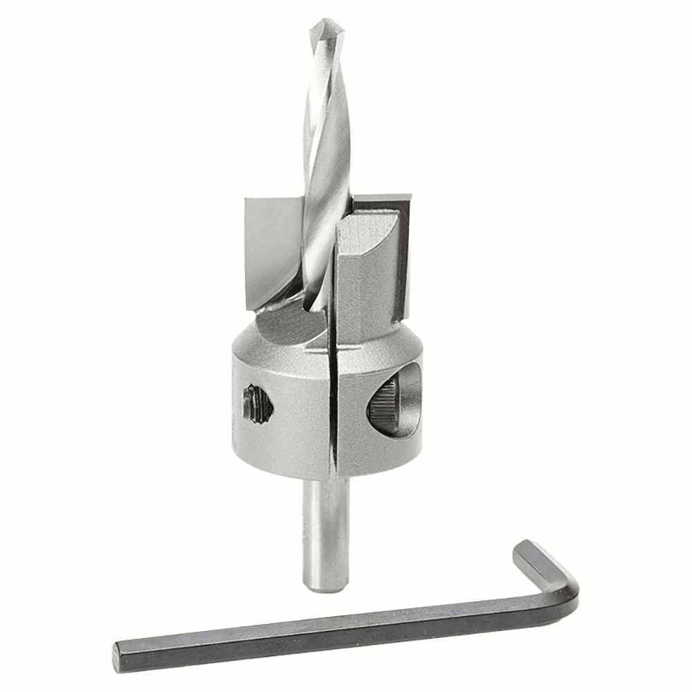 Carbide Tipped Countersink Bit for Drilling Plywood, Aluminum, and HDPE