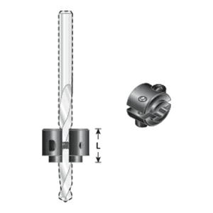 Quick assembly and easy drill-depth adjustment for accurate and efficient drilling with Amana.