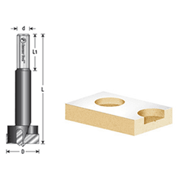 Hinge Boring Bit for Amana Metric European Hinges, 20mm x 90mm, Right Hand, 10mm Shank