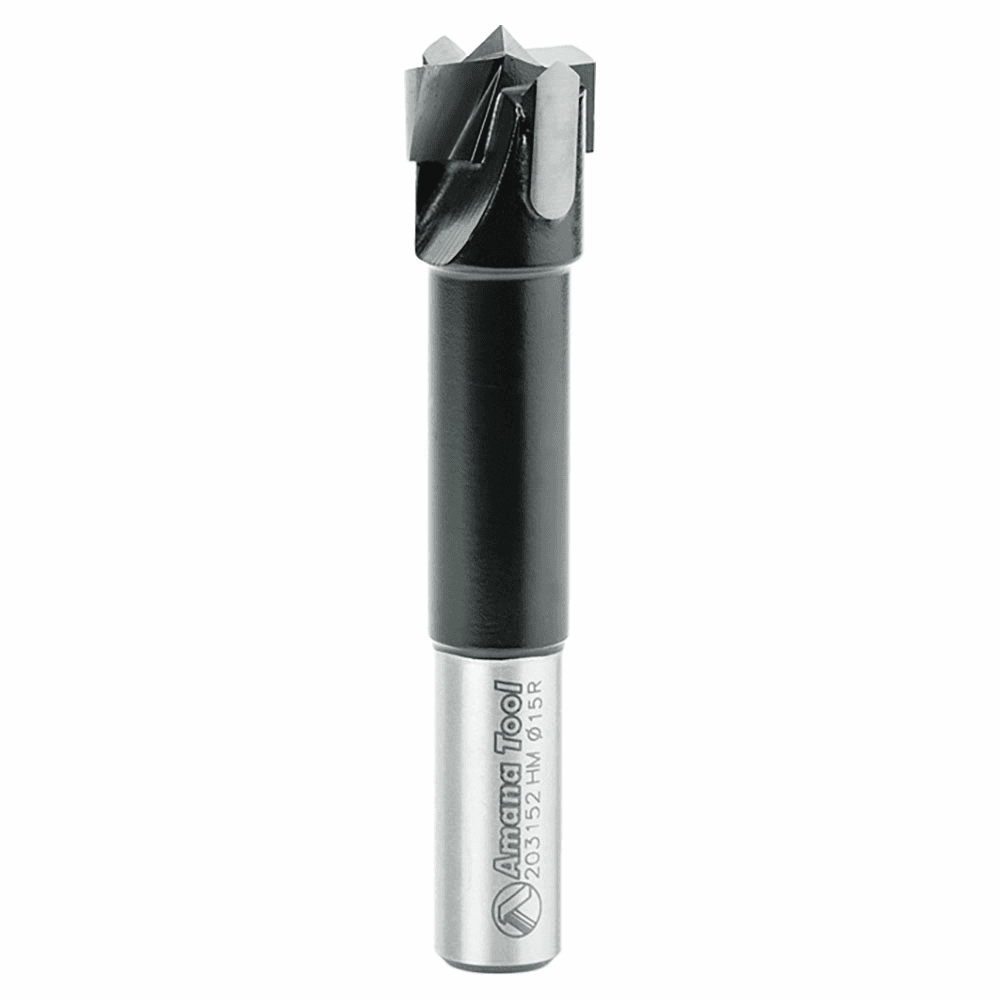 15mm x 70mm Hinge Boring Bit - Right Hand - Amana - For Boring Machines and Drill Presses
