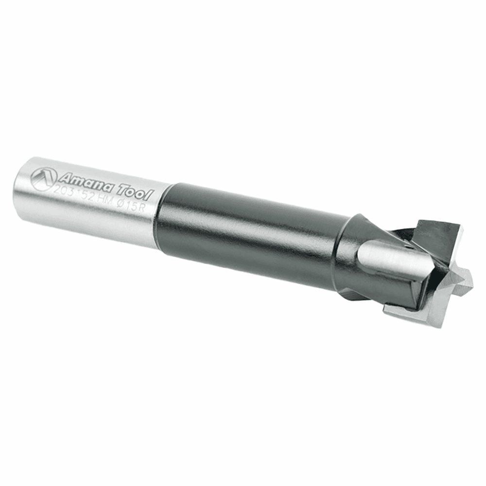 Amana Hinge Boring Bit - 15mm Cutting Diameter - 10mm Shank - Right Hand - For Boring Machines and Drill Presses