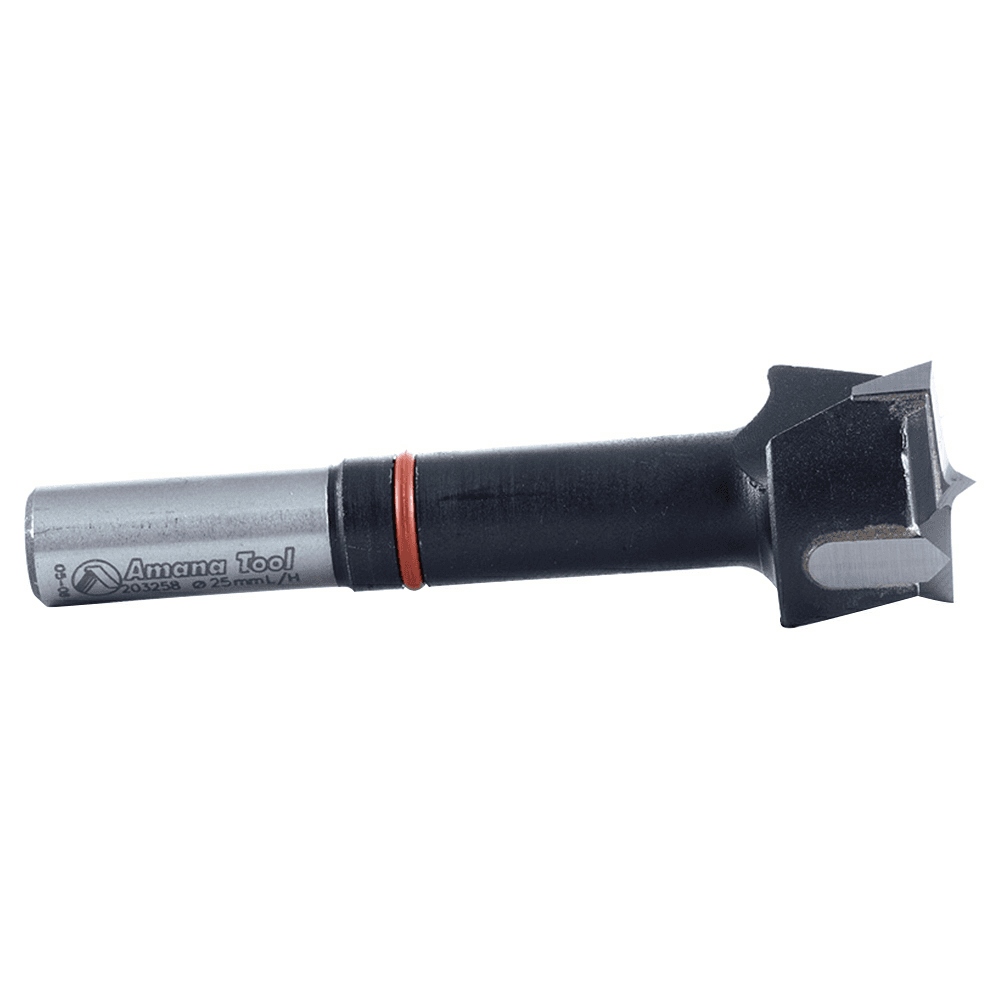 Amana 25mm x 77mm Left Hand Hinge Boring Bit with 10mm Shank Image 1